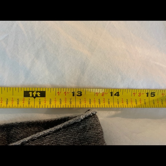 Gray Distressed Denim Shorts - Picture 5 of 8